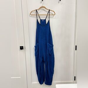 Free People Blue Jumpsuit